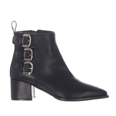Stivaletto in pelle con fibbie