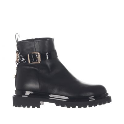 Stivaletto in pelle e vernice