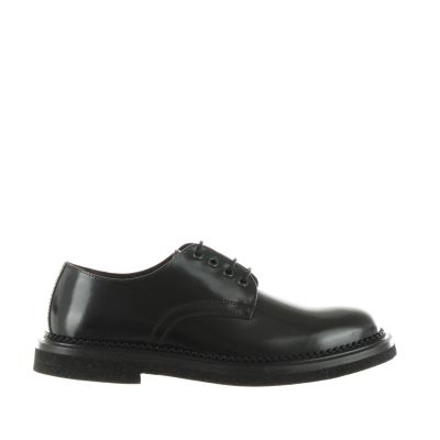 Stringata derby in pelle