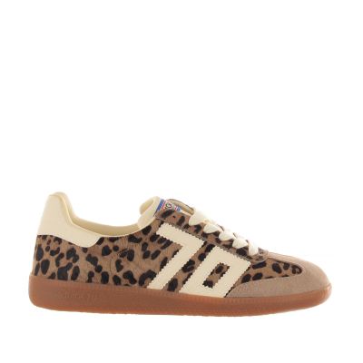 Sneaker cloud leopard in suede e cavallino