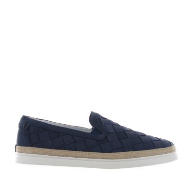 Mocassino in suede intrecciato