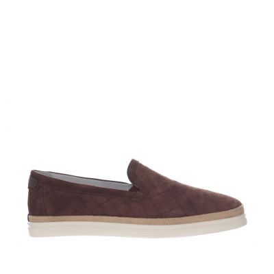 Slip on in suede motivo intrecciato