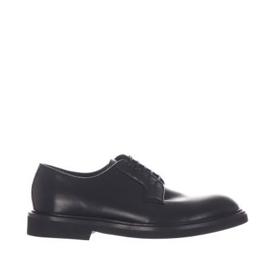 Stringata derby in pelle