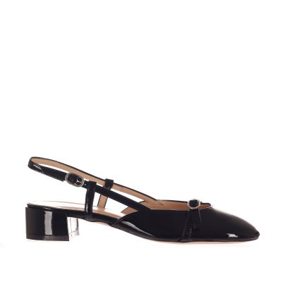 Décolleté slingback in vernice