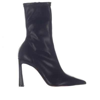 Stivaletto in pelle con gambale stretch