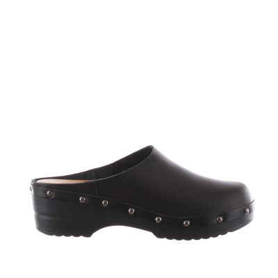 Sabot in pelle con suola platform