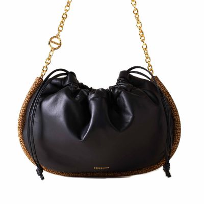 Borsa a spalla coquille hobo medium in pelle
