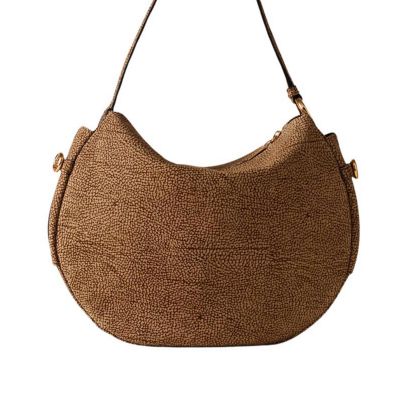 Borsa a spalla hobo bridle medium in camoscio