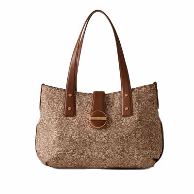 Borsa shopping eclipse medium in nylon e pelle