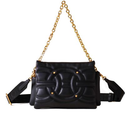 Mini borsa cross over trifolder in pelle 