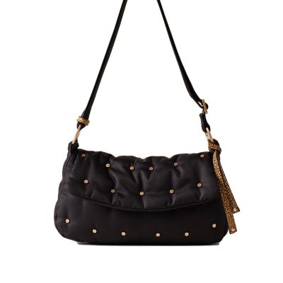 Tracolla colette small in tessuto con borchie