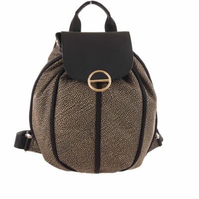 Zaino medium in nylon e pelle