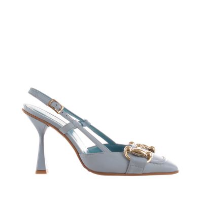 Décolleté slingback in pelle