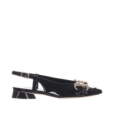 Ballerina slingback in vernice