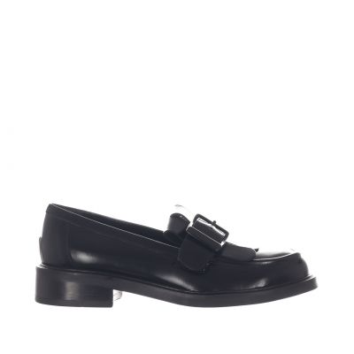 Mocassino in pelle con frangia
