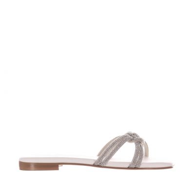 Ciabatta in nappa con strass
