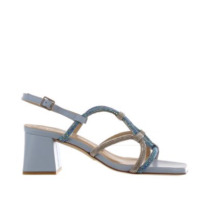 Sandalo in nappa con microcristalli