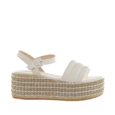 Sandalo in pelle con strass
