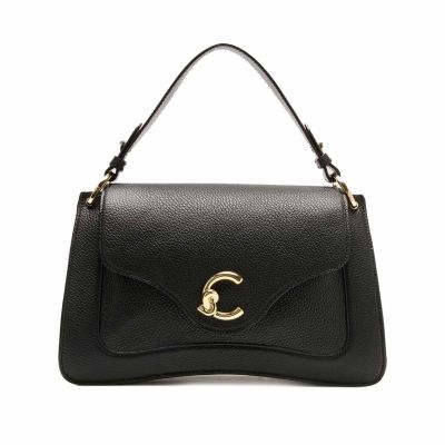Borsa a mano c-me medium in pelle con grana 