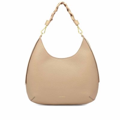 Borsa a spalla chariot medium in pelle con grana