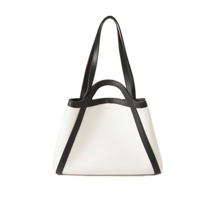 Handbag amalia large in pelle con grana