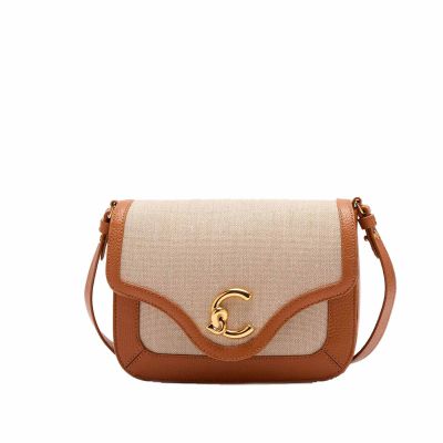 Handbag c-me small in canvas e pelle
