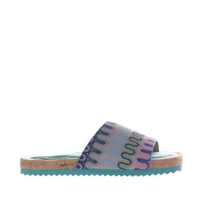 Sandalo espadrillas in tessuto glitter