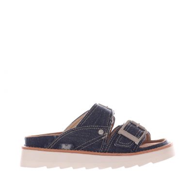 Sandalo platform in denim 