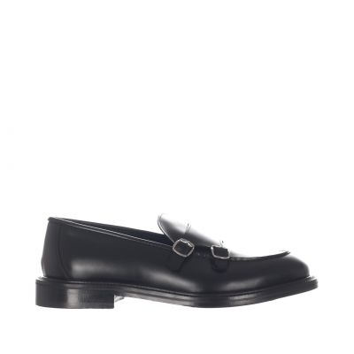 Double monk strap in pelle