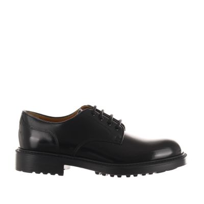 Stringata derby in pelle