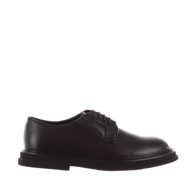 Stringata derby in pelle