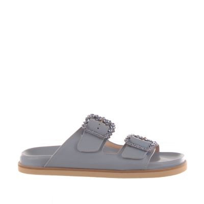Sandalo fussbett doppia fascia in nappa