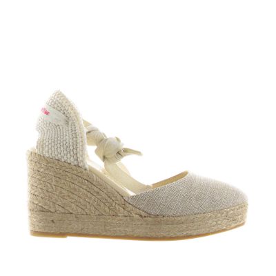 Espadrilles ama gera in tessuto lurex