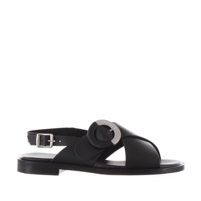 Sandalo in pelle con fibbia