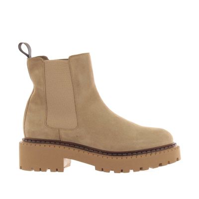 Stivaletto beatles in camoscio con doppio guardolo