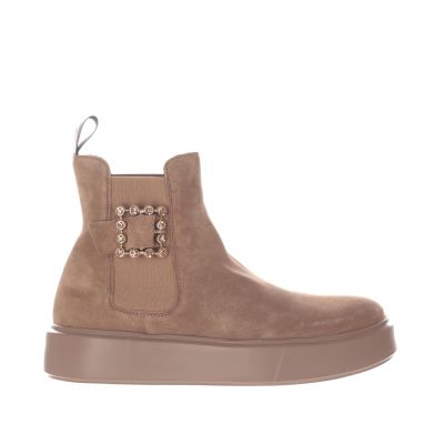 Stivaletto in camoscio con dettaglio decorativo