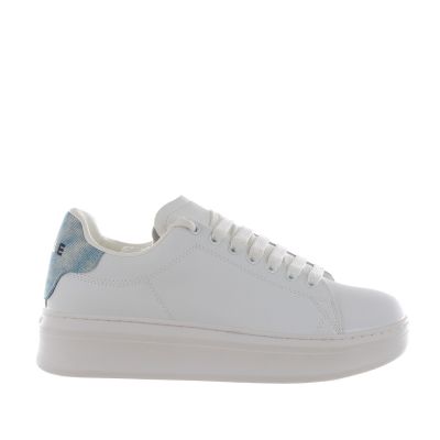 Sneaker addict con patch rubber in denim