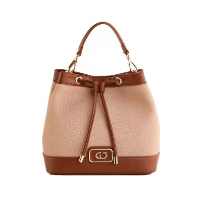 Secchiello bucket in tela e similpelle