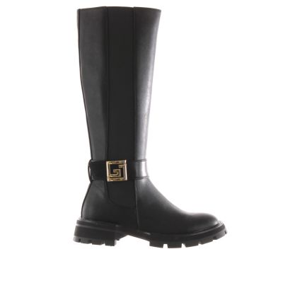 Stivale in pelle con gambale stretch