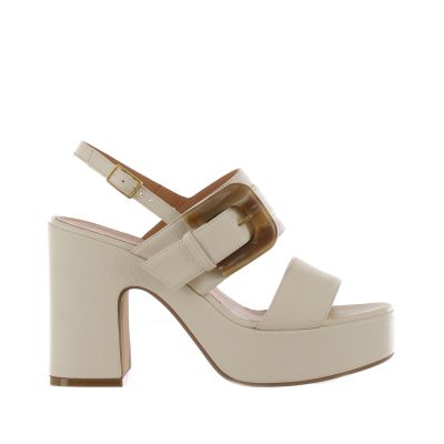 Sandalo platform con fibbia decorativa