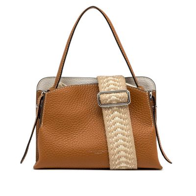 Borsa a spalla asia borsa in pelle e tela