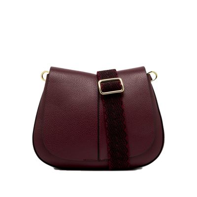 Borsa a tracolla helena round medium in pelle