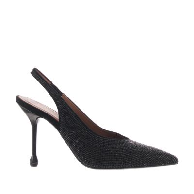 Décolleté slingback in camoscio con borchie
