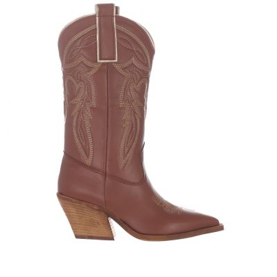 Stivale texano in pelle