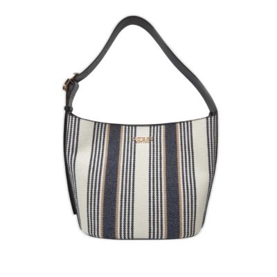 Secchiello nicolette large in canvas e similpelle