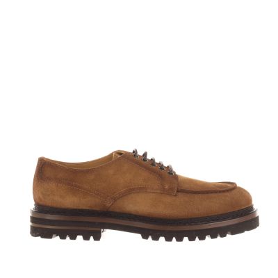 Stringata derby in suede