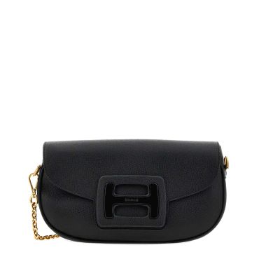 Borsa a spalla h-bag in pelle martellata