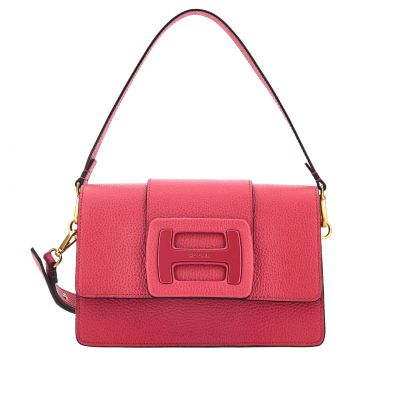 H-bag crossbody in pelle martellata