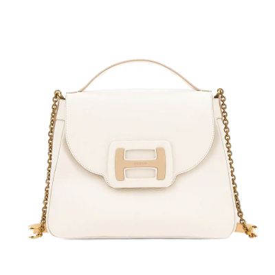 Messenger h-bag in pelle martellata