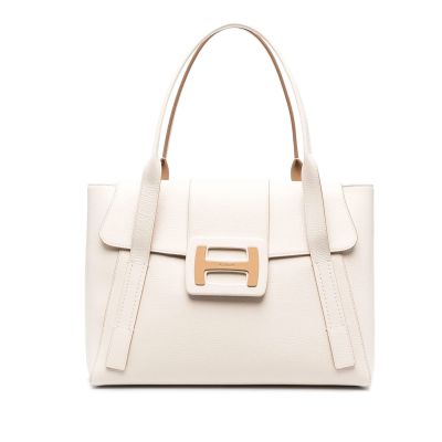 Shopping h-bag in pelle
